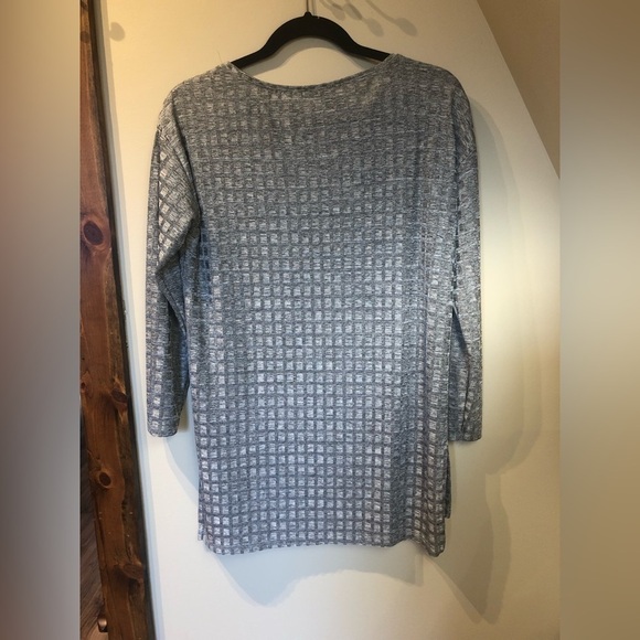 Zara silver metallic geometric tunic - Picture 2 of 6